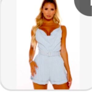 Women's Light Blue Jumpsuit